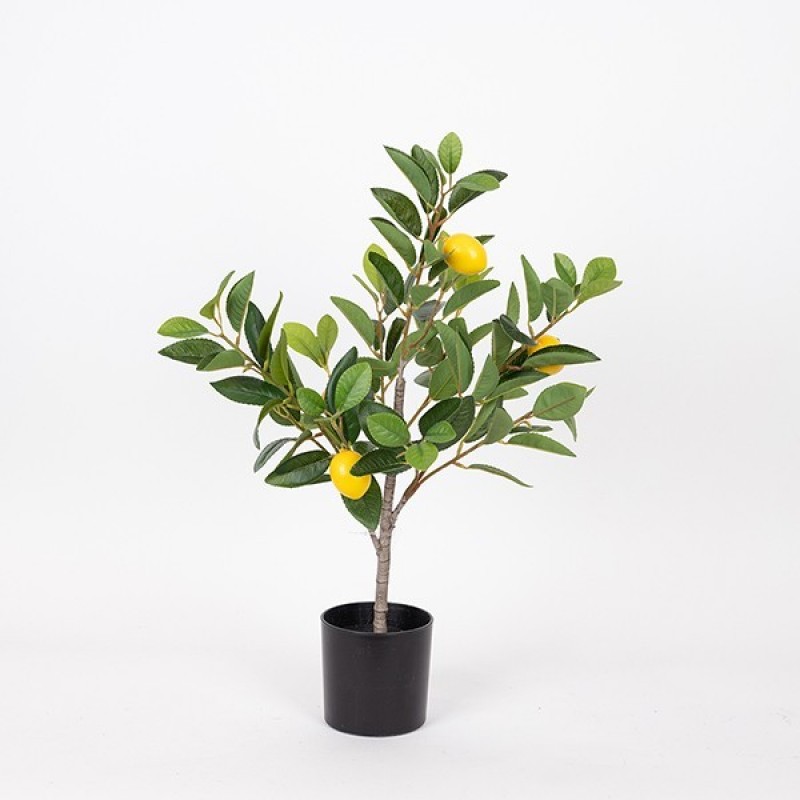 ARTIFICIAL LEMON TREE, WITH PLASTIC POT, FABRIC-PLASTIC-IRON, 60cm 816-50055