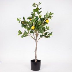 ARTIFICIAL LEMON TREE, WITH PLASTIC POT, FABRIC-PLASTIC-IRON, 90cm 816-50056