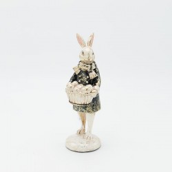 EASTER BANNY WITH A BUSKET FULL OF EASTER EGGS, POLYRESIN, 6.5x31x11cm 818-00011 EASTER BANNY WITH A BUSKET FULL OF EASTER EGGS, POLYRESIN, 6.5x31x11cm 818-00011