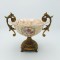 СЛАДКАРНИЦА КЕРАМИЧНА БЕЖ - ЗЛАТО 42.5X27.5X24CM