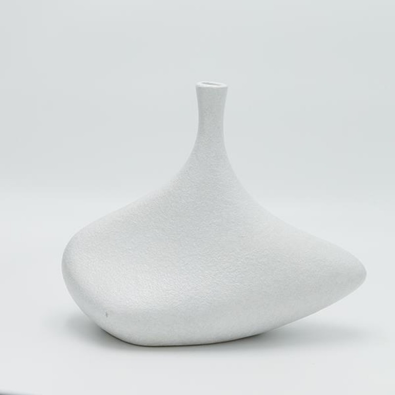 КЕРАМИЧНА ВАЗА БЯЛА 25X12X21 СМ