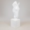ПОДОВА СКУЛПТУРА КОН В БЯЛО 28X28X104 СМ