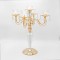 CANDLE HOLDER WITH AMBER GLASS CUP METAL GOLD 5 POSITIONS 39x49cm 819-00236
