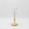 CANDLE HOLDER WITH AMBER GLASS CUP METAL GOLD 11x30cm 819-00237