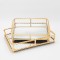 S/2 TRAY, METAL, WITH MIRROR, GOLD, 30x20/36x26cm 819-00269
