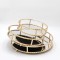 S/2 TRAY, METAL, WITH MIRROR, GOLD,  27x 32x 37cm 819-00270