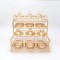 S/6 DECORATION BOWL, METAL-GLASS, GOLD, 29x29x20cm 819-00273