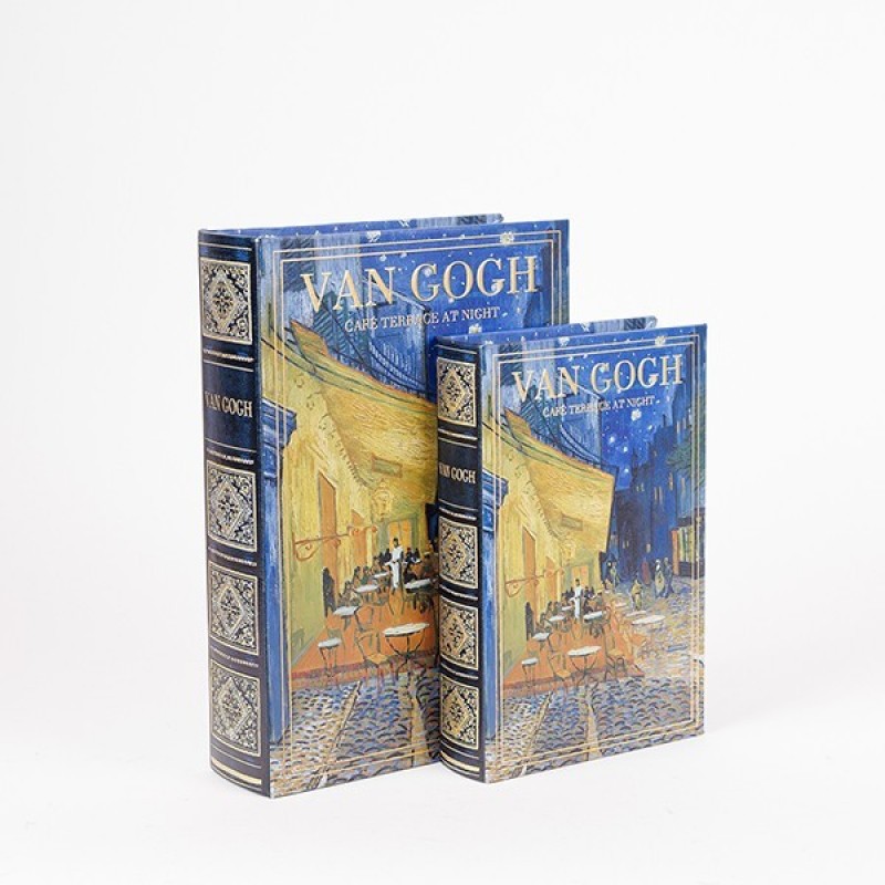 ДЕКОРАТИВНА КУТИЯ VAN GOGH, ДЪРВО, СИНЯ, 30X21X7 СМ ДЕКОРАТИВНА КУТИЯ VAN GOGH, ДЪРВО, СИНЯ, 30X21X7 СМ