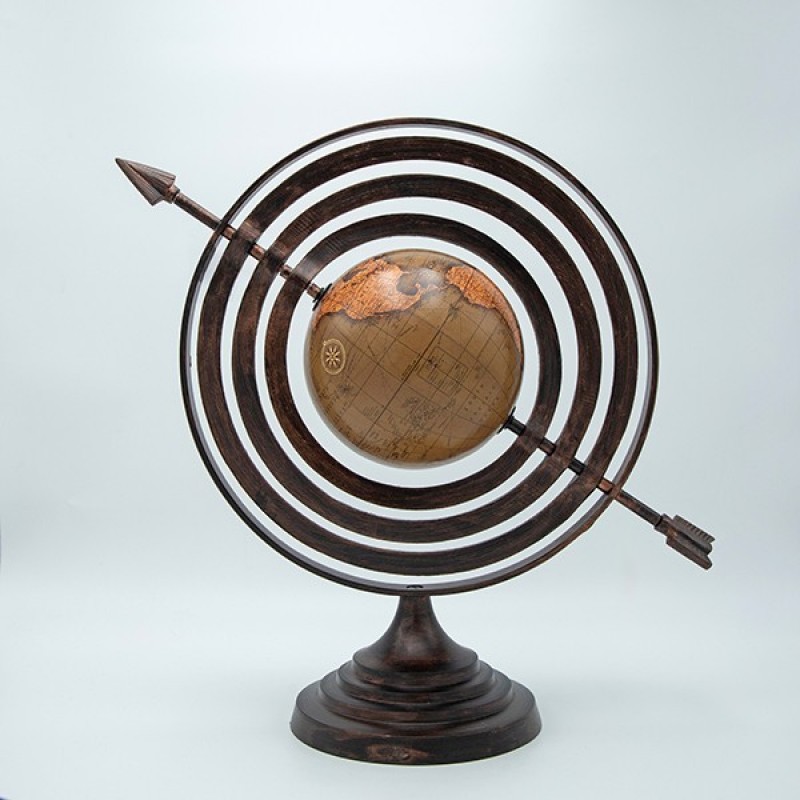 МЕТАЛНА СФЕРА ЗЛАТО АНТИК - ЧЕРНО - КАФЯВО 45.55CM