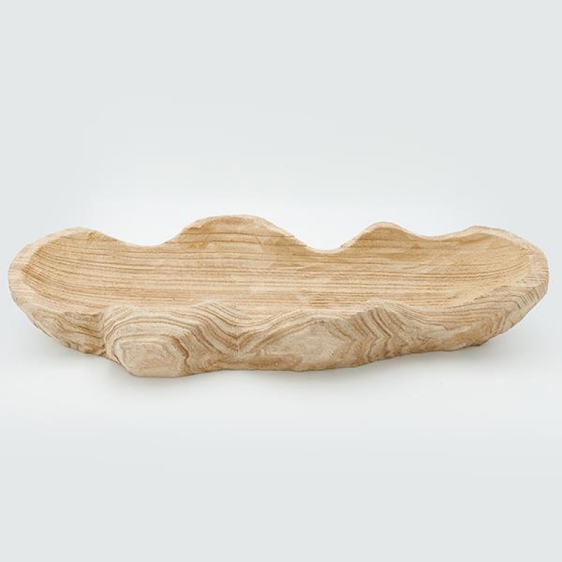 DECORATIVE PLATTER, WOOD, LIGHT BROWN, 55x23x9cm 819-00397