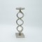 CANDLE HOLDER, METAL, SILVER, 09x09x32cm 819-00456