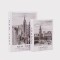 S/2 DECORATIVE BOOK BOX NEW YORK-LONDON, WHITE-BLACK, 27x20x5.5, 34x25x7cm 819-00467