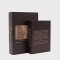 S/2 DECORATIVE BOOK BOX ELEGANCE-AMORE, BLACK-GOLD, 27x20x5.5, 34x25x7cm 819-00469