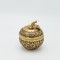JEWEL BOX, APPLE, POLYRESIN, GOLD, 9.5x9.5x11cm 819-00563