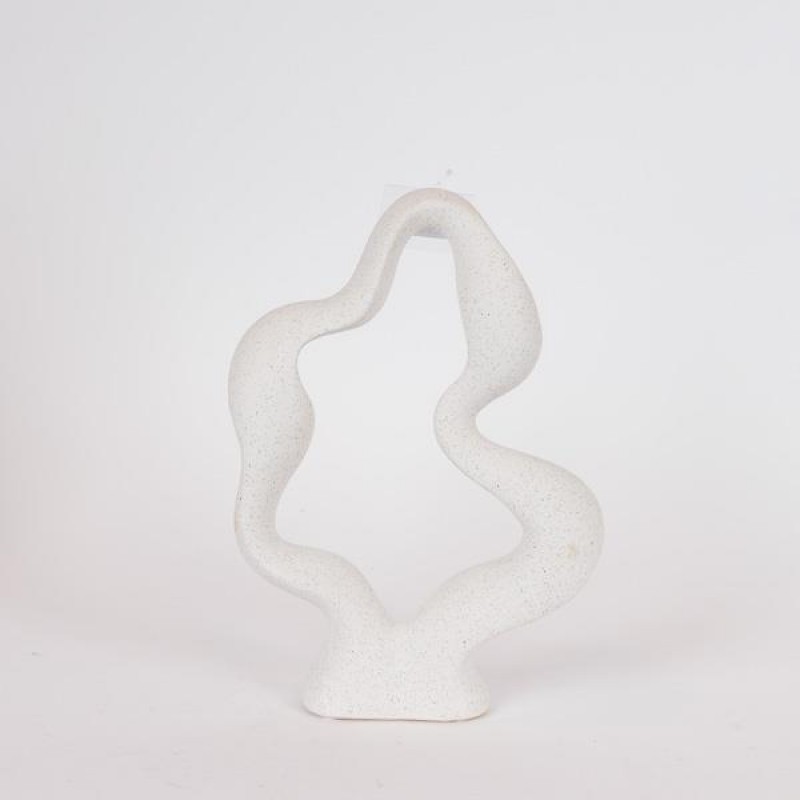 TABLE DECORATIVE, CERAMIC, LIGHT GREY, 23x6.5x32.5cm 819-00596