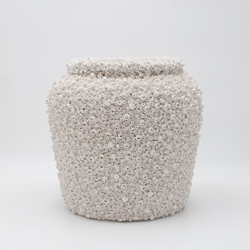 POT, CEMENT, WHITE, 29x29x28cm 819-00623