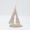 DECORATIVE SCULPTURE, BOAT, POLYRESIN, BEIGE, 19x5x28.5cm 819-00625