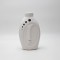 VASE FACE, CERAMIC, WHITE WITH BLACK DETAILS, 12x8.5x20cm 819-00752