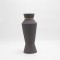 VASE, CERAMIC, GREY WITH GOLD DETAILS, 11.5x11.5x30cm 819-00756