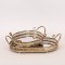 S/2 TRAY, METAL, WITH MIRROR, BRONZE S:28x18x10, L:38x23x11cm 819-00888