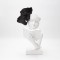 TABLE DECORATIVE, MOM AND CHILD, POLYRESIN, WHITE AND BLACK, 17.5x14x31.5cm 819-00894