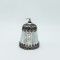 LANTERN METAL - GLASS WITH BATTERY SILVER - BLACK 10x10x13.5cm 819-01110