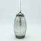 LANTERN METAL-GLASS WITH BATTERY SILVER - BLACK 11.5x11.5x24.5cm 819-01113