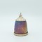 LANTERN METAL - GLASS WITH BATTERY PURPLE - WHITE 7.5x7.5x11.5cm 819-01115