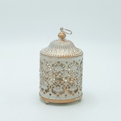 LANTERN METAL - GLASS WITH BATTERY WHITE - GOLD 7.5x7.5x13.5cm 819-01116 LANTERN METAL - GLASS WITH BATTERY WHITE - GOLD 7.5x7.5x13.5cm 819-01116
