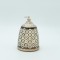 LANTERN METAL - GLASS WITH BATTERY WHITE - GOLD - AMBER 9x9x14cm 819-01119