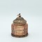 LANTERN METAL - GLASS WITH BATTERY GOLD - PINK 10x10x12.5cm 819-01121