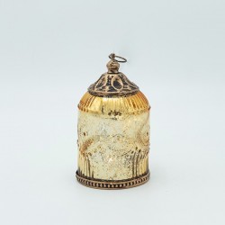 LANTERN METAL - GLASS WITH BATTERY GOLD - YELLOW 8x8x14cm 819-01122 LANTERN METAL - GLASS WITH BATTERY GOLD - YELLOW 8x8x14cm 819-01122