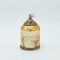 LANTERN METAL - GLASS WITH BATTERY GOLD - YELLOW 8x8x14cm 819-01122
