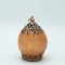 LANTERN METAL - GLASS WITH BATTERY GOLD - ORANGE 9.5x9.5x14cm 819-01124