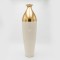 VASE IRON - CERAMIC BEIGE - GOLD 18x9.5x60.5cm 819-01151
