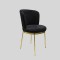 CHAIR VELVET BLACK-GOLD 59x55x83cm 810-00097