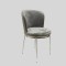 CHAIR VELVET GREY-SILVER 59x55x83cm 810-00098