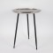 SIDE TABLE METALIC SILVER-BLACK 49.5x39.5x49cm 810-00143