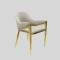 CHAIR FAUX LEATHER  IVORY 59x56x49x80 810-00179