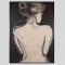 CANVAS WALL ART FEMALE SILHOUETTE BLACK - BEIGE 100x140cm 812-10023