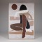 CANVAS WALL WITH FRAME WOMAN BROWN BLACK  80x120cm 812-10025