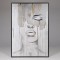 CANVAS WALL ART VASE FEMAIL FACE BEIGE 80x120cm 812-10028