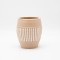 VASE, CERAMIC, BEIGE-WHITE, 12x12x15cm 819-00375