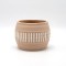 VASE, CERAMIC, BEIGE-WHITE, 12x12x9.5cm 819-00376