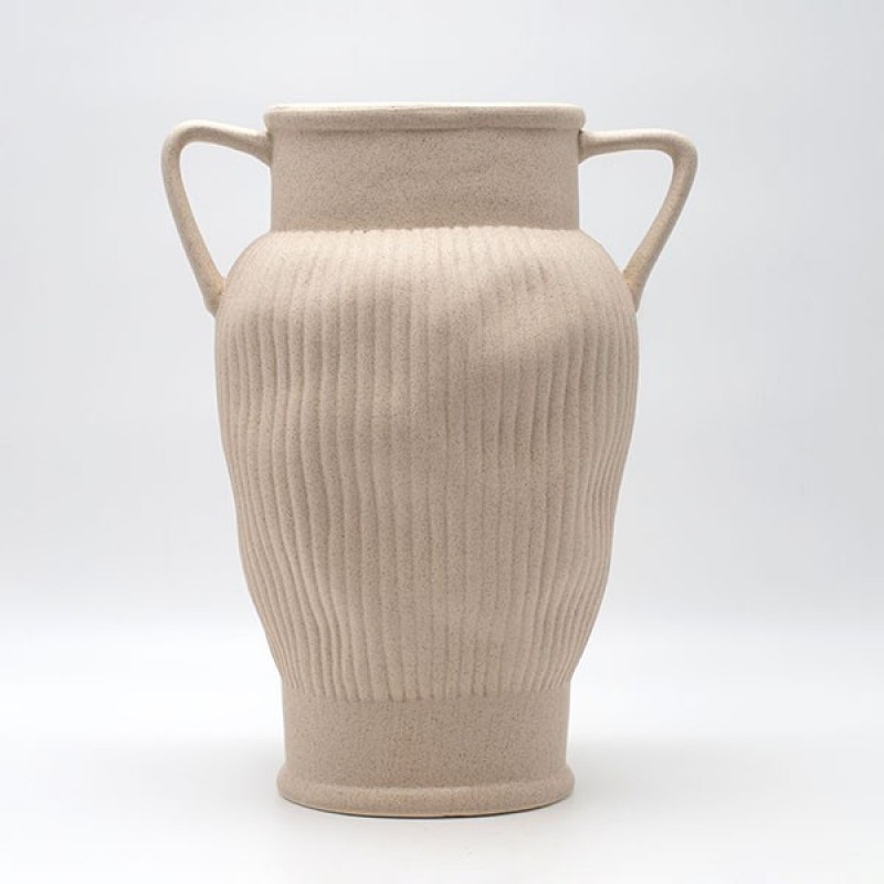 VASE, CERAMIC, CREAM, 25.3x15x32cm 819-00386