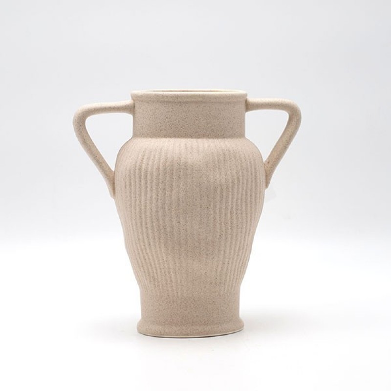 VASE, CERAMIC, CREAM, 19x10.5x20cm 819-00387