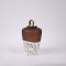 CONTAINER WITH CAP, GLASS WITH METALLIC ELEMENTS, GOLD-WHITE-BURGUNDY, 17x17x28cm 819-00443