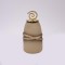 CONTAINER WITH CAP, GLASS WITH METALLIC ELEMENTS, BEIGE-GOLD, 9x9x23cm 819-00450
