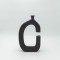 VASE, CERAMIC, BLACK, 18x5x29.5cm 819-00642