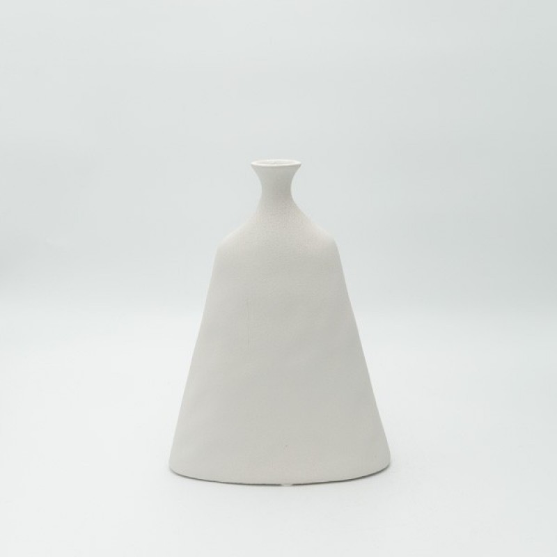 VASE, CERAMIC, WHITE, 18.5x8x26cm 819-00646
